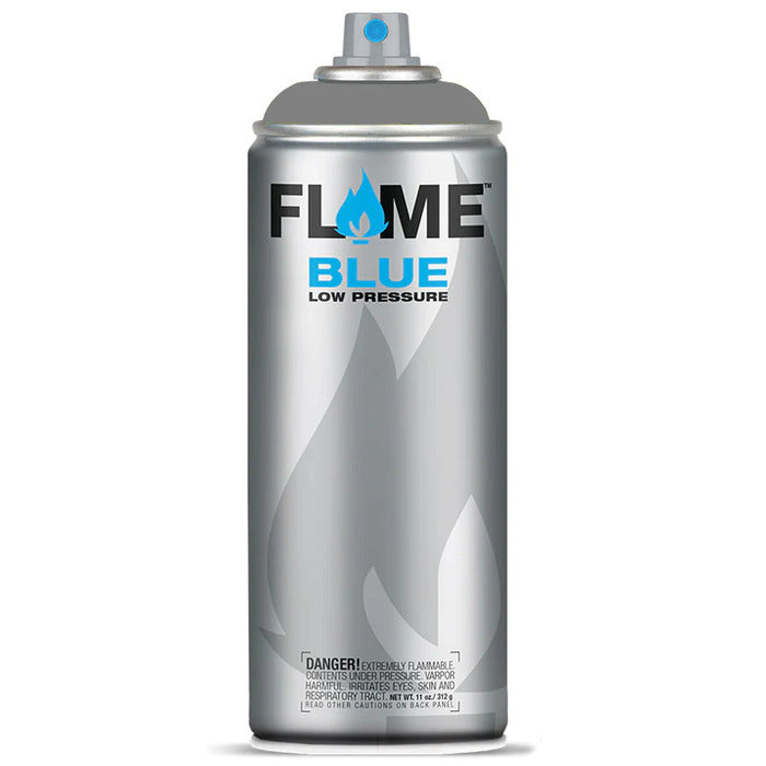Flame Blue Spray Paint 400ml - Cool & Neutral Tones - Front View Of Grey Neutral